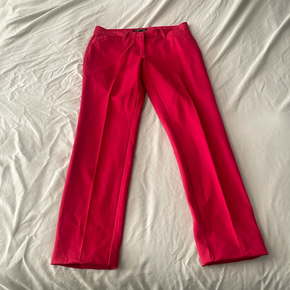 Red suit pants